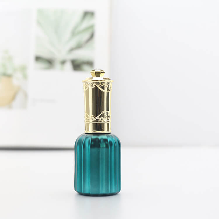 Green nail polish bottle