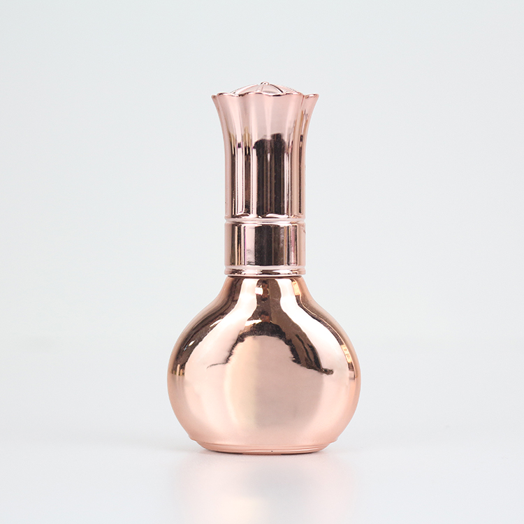 Rose Gold Electroplated Nail Polish Bottle With Brush Glue Bottle Factory