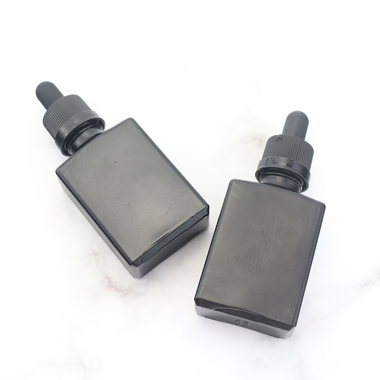 1 oz Black Empty Glass Dropper Bottles Beard Oil Essential Oil Smoke Oil Bottle