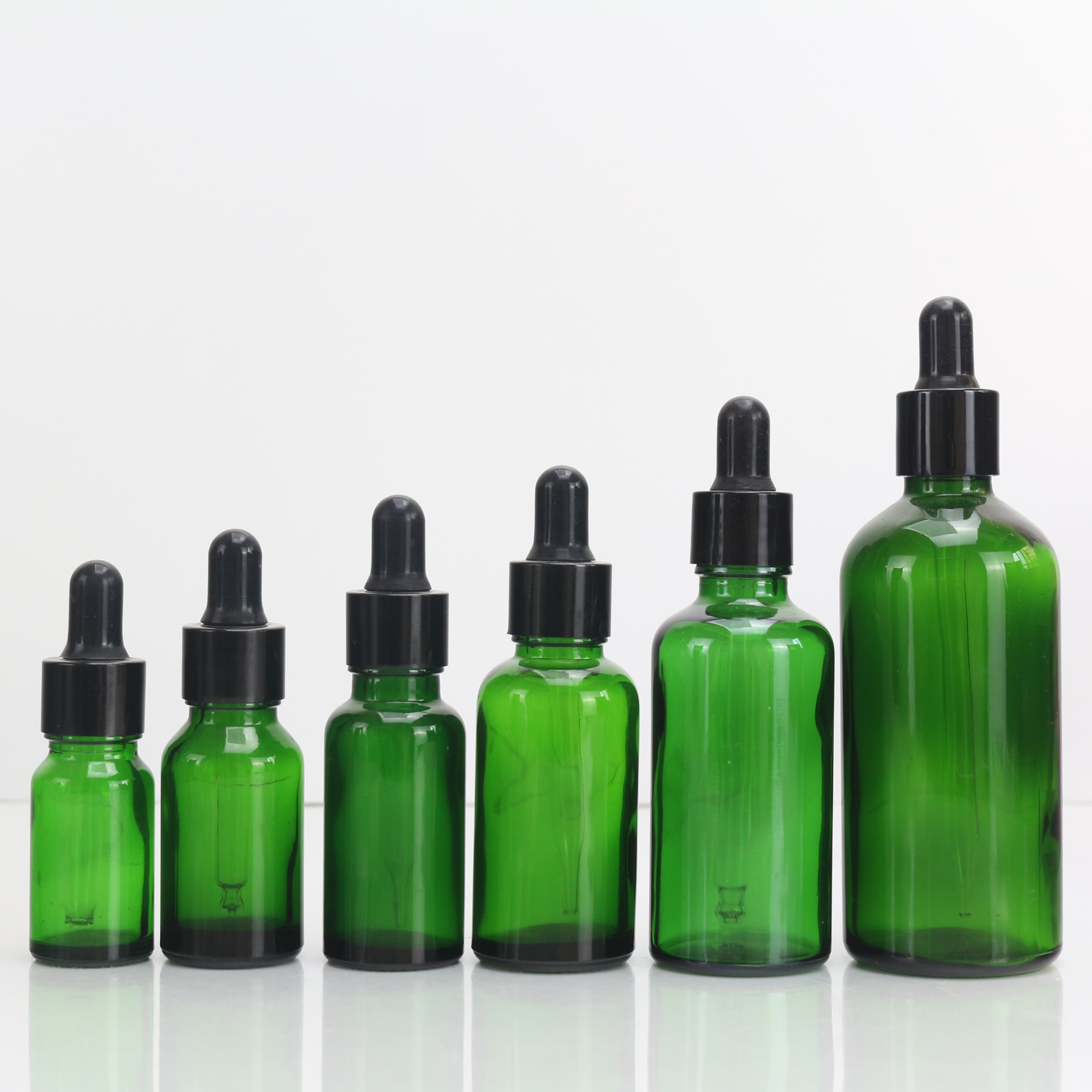 0.5 oz 1 oz Green Glass Dropper Bottles Essential Oil Beard Oil Bottle Wholesale