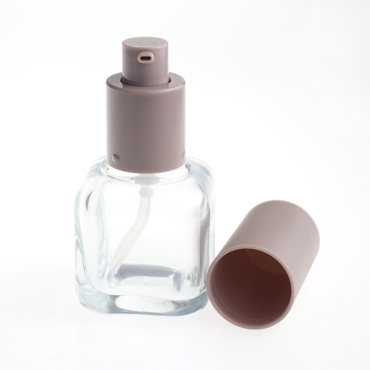 Wholesale Lotion Pump Bottles 30ML Square Empty Liquid Foundation Bottle