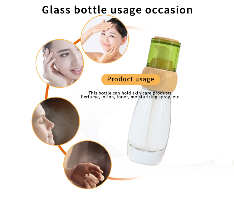 clear glass refillable cosmetic containers