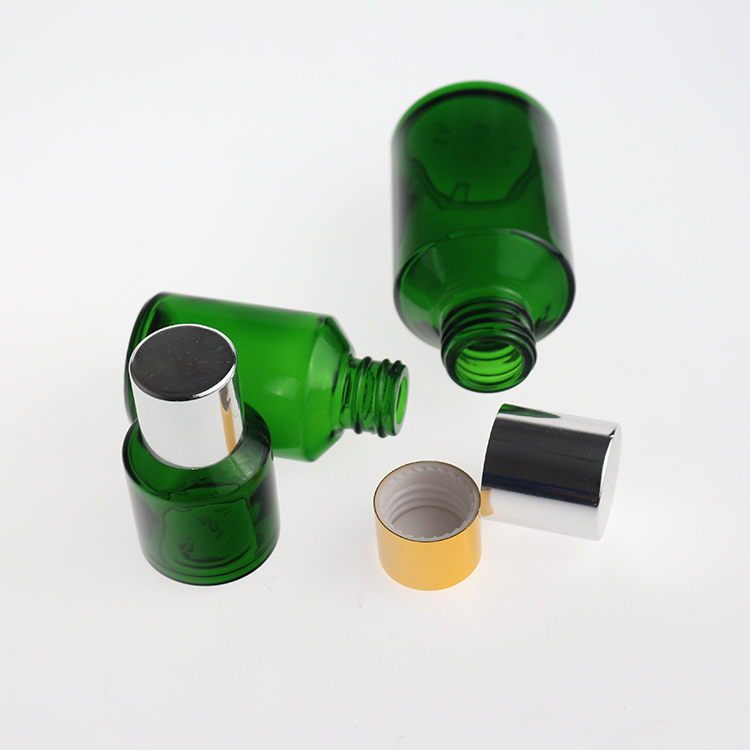 0.5 OZ 1 OZ 2 OZ Green Glass Essential Oil Bottle Skincare Water Bottle