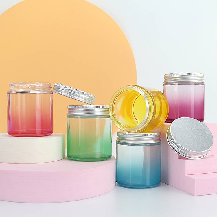 Buy Gradient Candle Jar Candy Jar Dried Fruit Storage Jar Wholesale Price