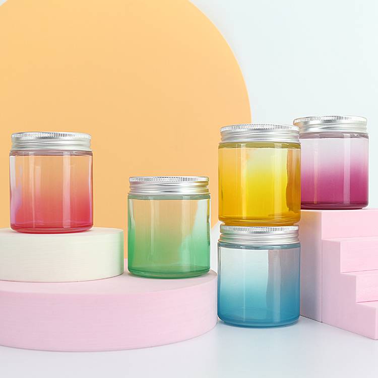 Buy Gradient Candle Jar Candy Jar Dried Fruit Storage Jar Wholesale Price