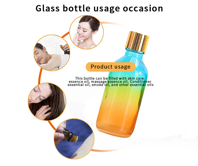colored 50ml essential oil bottle