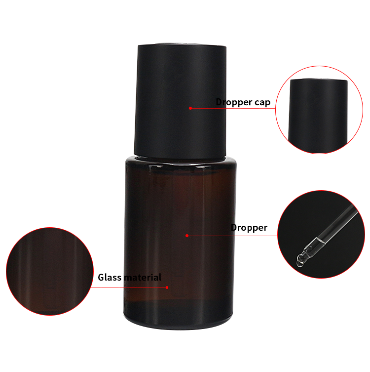 black 30ml dropper bottles