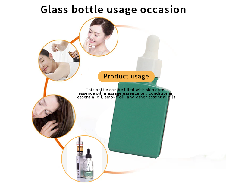 1 oz green glass dropper bottles