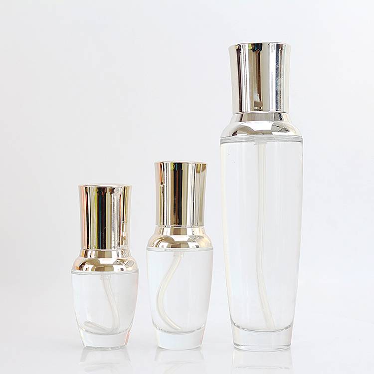 20ml 30ml 120ml Clear Glass Empty Lotion Pump Bottle Bulk