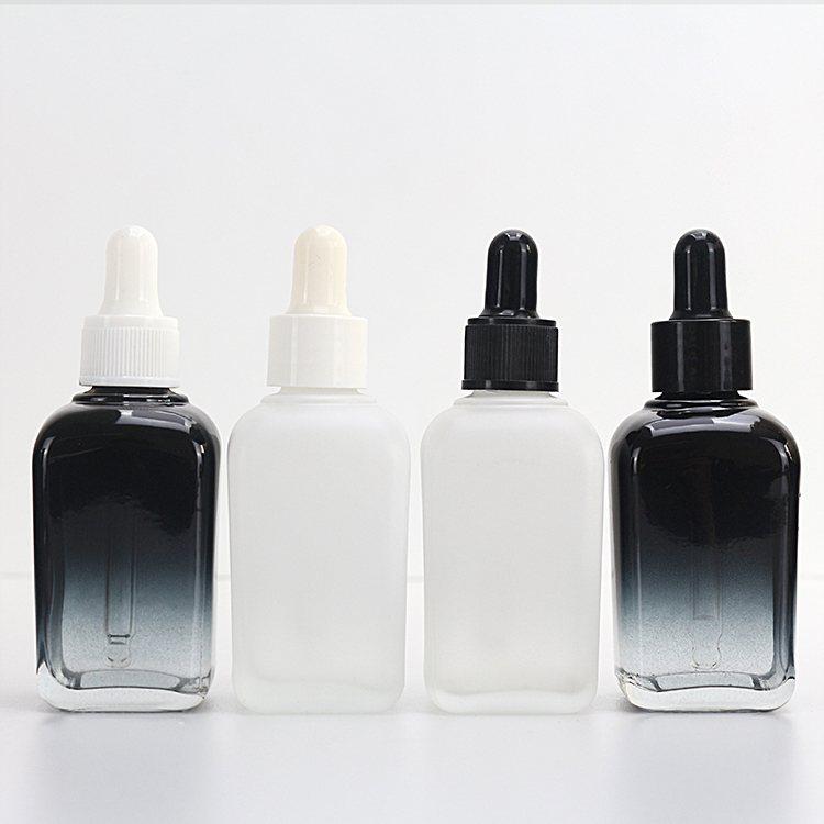 50ml Gradient Square Glass Dropper Bottle Essential Oil Bottles Wholesale