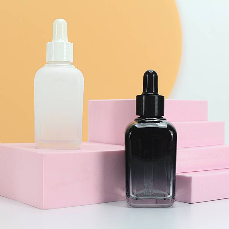 50ml Gradient Square Glass Dropper Bottle Essential Oil Bottles Wholesale