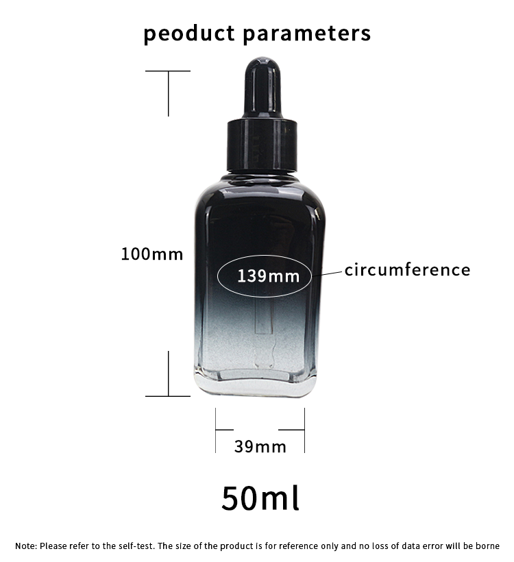 square 50ml glass dropper bottles