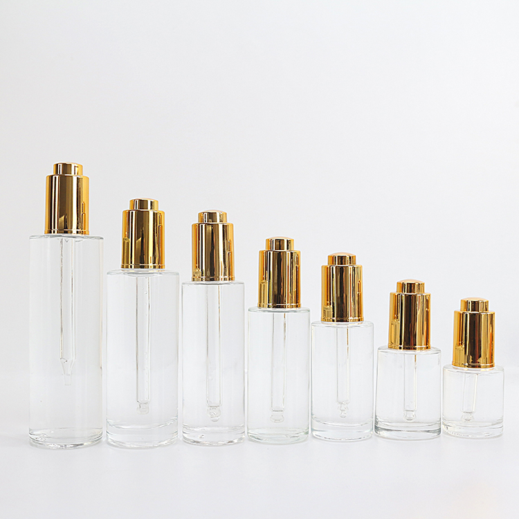 2 oz Clear Empty Glass Dropper Bottles Essential Oil Body Oil Bottles Wholesale