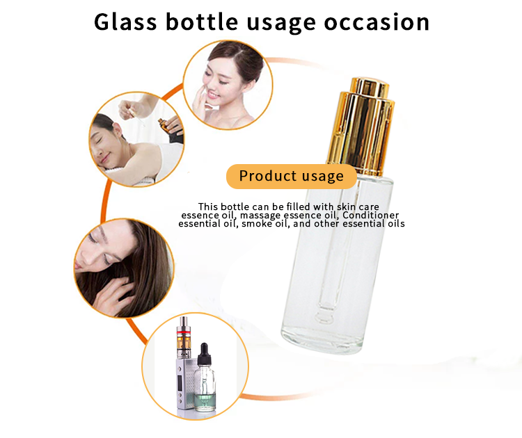 1 oz clear glass dropper bottles