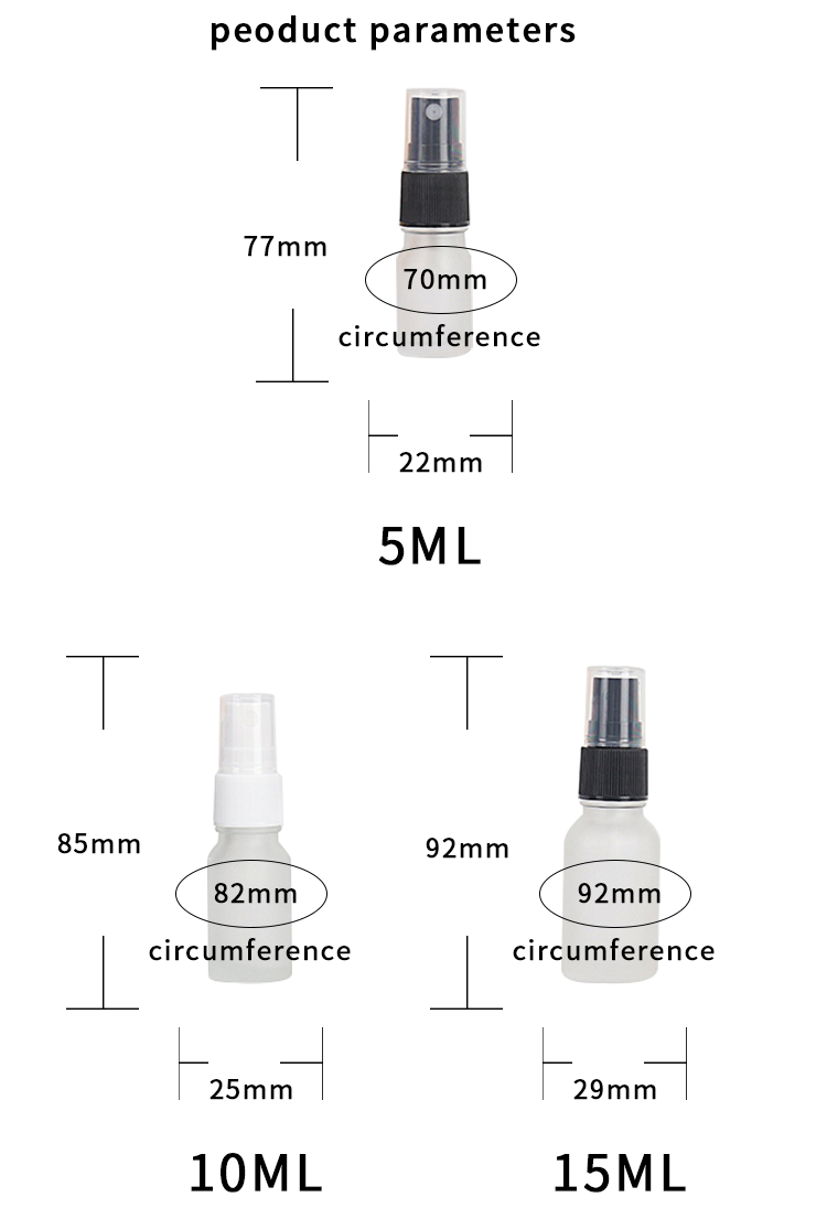5ml 10ml 15ml small glass fine mist perfume spray bottle supplier
