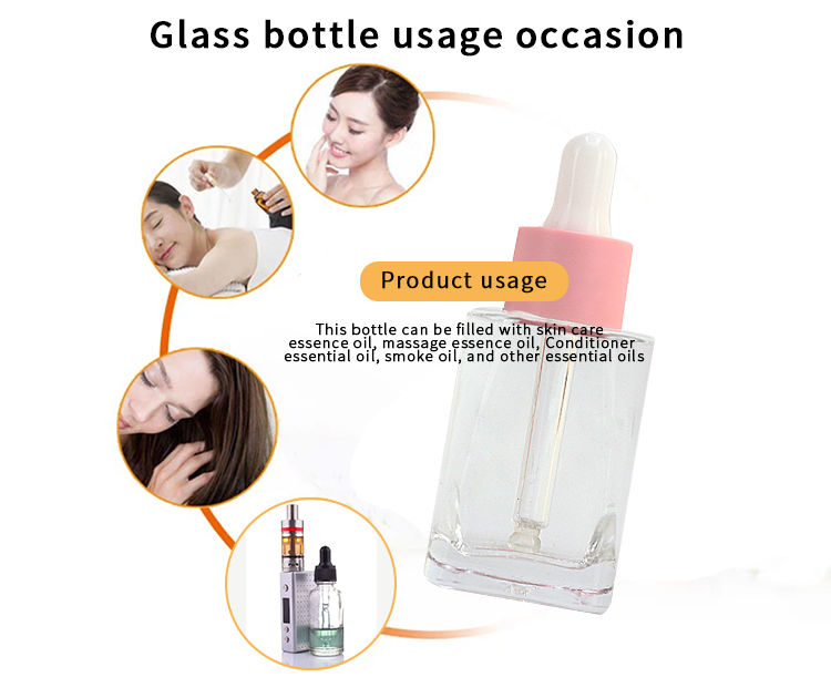 1 oz clear glass dropper bottles