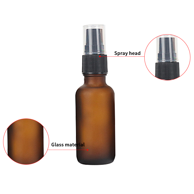 30ml 50ml 100ml amber empty glass skincare water spray bottle wholesale