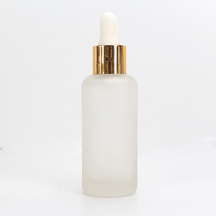 30ml White Frosted Empty Round Essence Oil Glass Dropper Bottle Wholesale