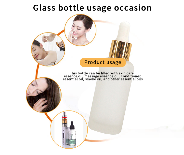 30ml frosted glass bottles with dropper