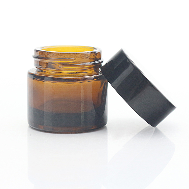 30G Amber Empty Glass Candle Jar Face Cream Jar Mask Jar Eye Cream Jar