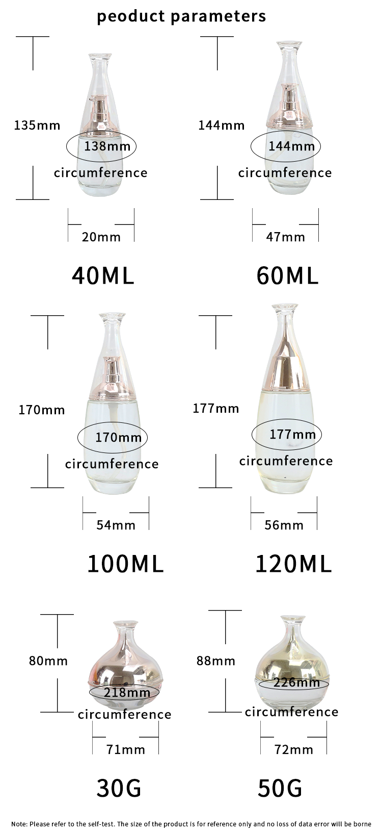 60ml 100ml luxury cosmetic bottles wholesale