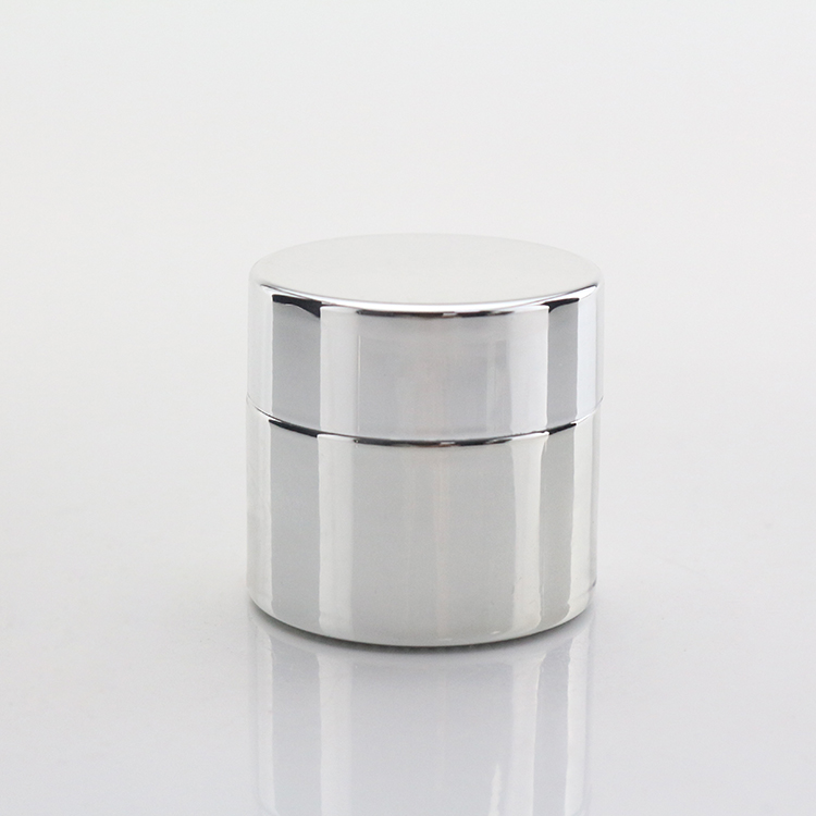 20G Silver Plating Glass Face Cream Jars Eye Cream Jars Makeup Jars Supplier