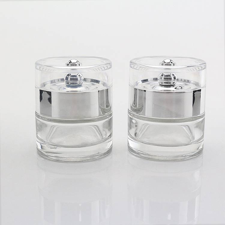 30G Clear Empty Glass Face Cream Jars Eye Cream Jars Moisturizing Cream Jars