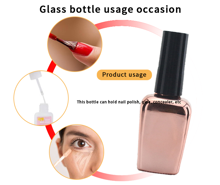 empty nail polish bottles with brush wholesale