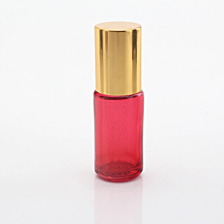 8ml Mini Red Empty Perfume Eye Oil Sample Glass Roller Bottle Supplier