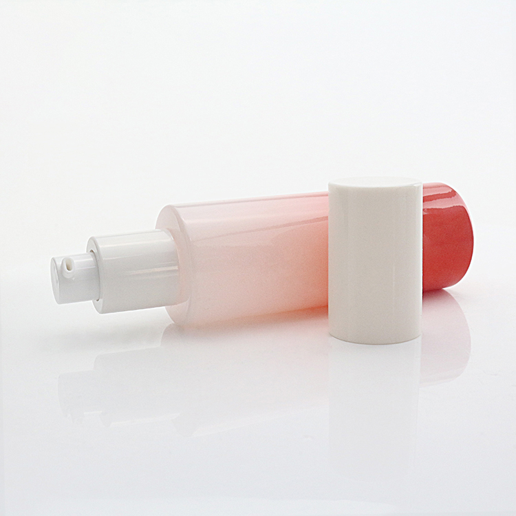 80ml Pink Gradient Empty Airless Lotion Pump Bottles Wholesale