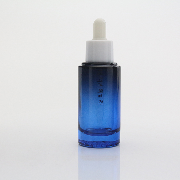 50ml Blue Gradient Empty Essential Oil Perfume Glass Dropper Bottle Wholesale