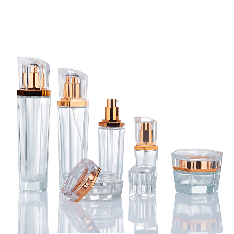 Clear Airless Skincare Set Bottle Lotion Foundation Pump Bottles