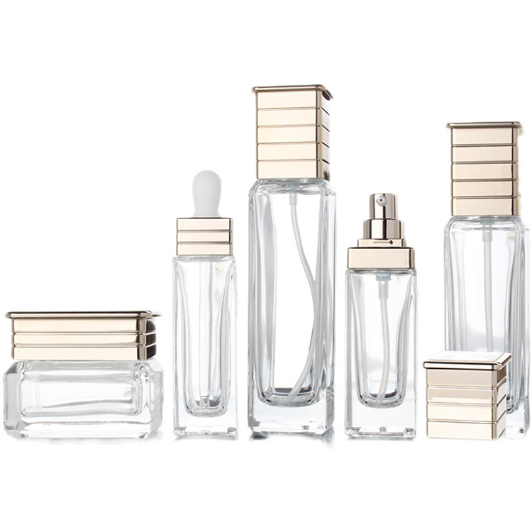 Skincare Packaging Wholesale Clear Glass Cosmetic Packaging Containers