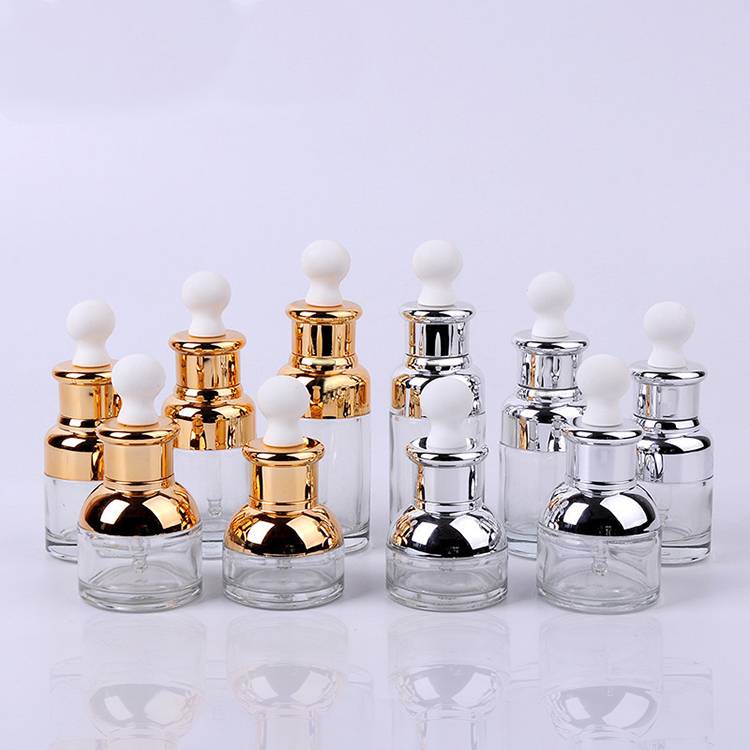 Wholesale Serum Bottle With Dropper 20ml 30ml 50ml Clear Glass Serum Bottle