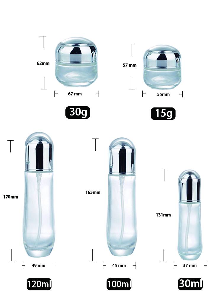 empty skincare bottles