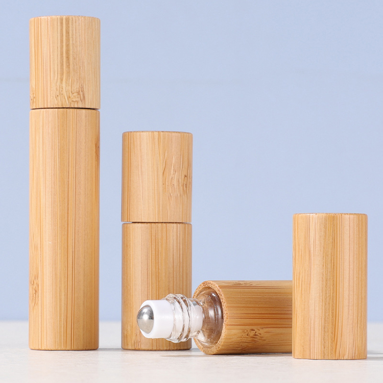 5ml Bamboo Essential Oil Roller Bottles 3ml 10ml Glass Roller Bottles