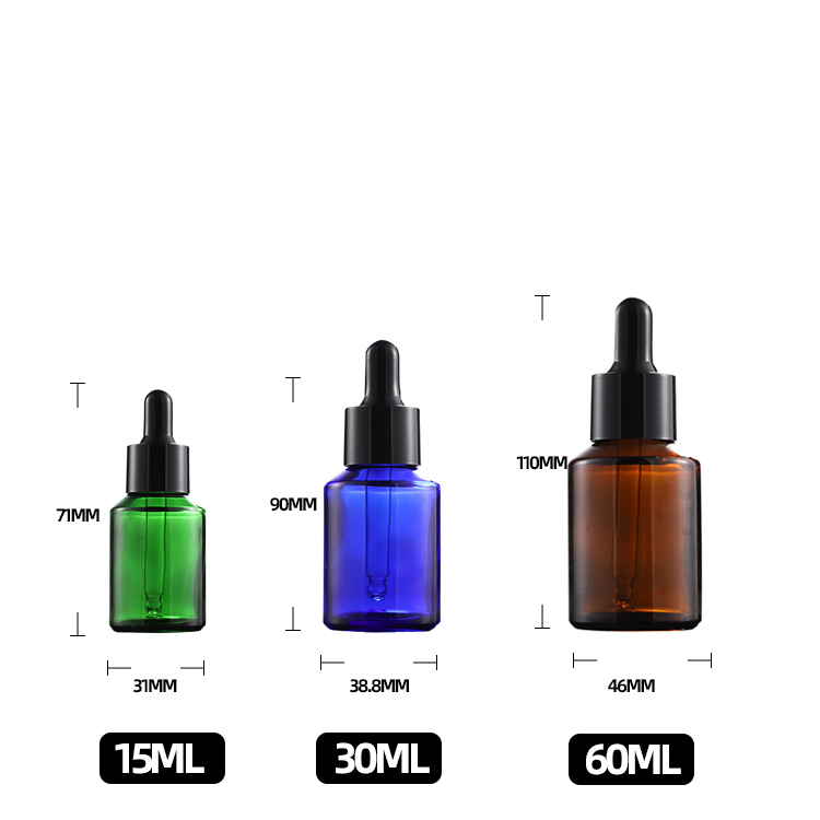 15ml Essential Oil Bottles 30ml 60ml Oblique Shoulder Dropper Bottle