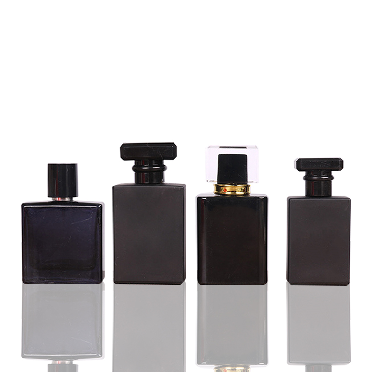 30ML 50ML Black Square Perfume Bottle Glass Perfume Bottles Wholesale