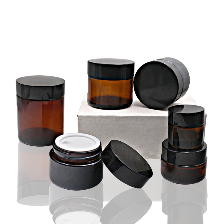 custom amber glass candle jars wholesale 5g 10g 20g glass candle jar cream jar