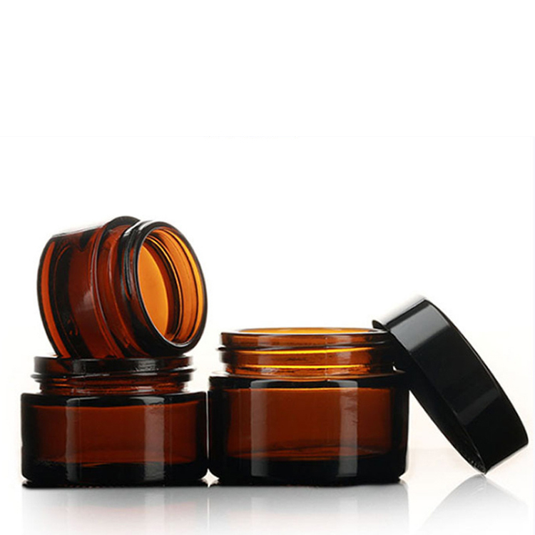 custom amber glass candle jars wholesale 5g 10g 20g glass candle jar cream jar