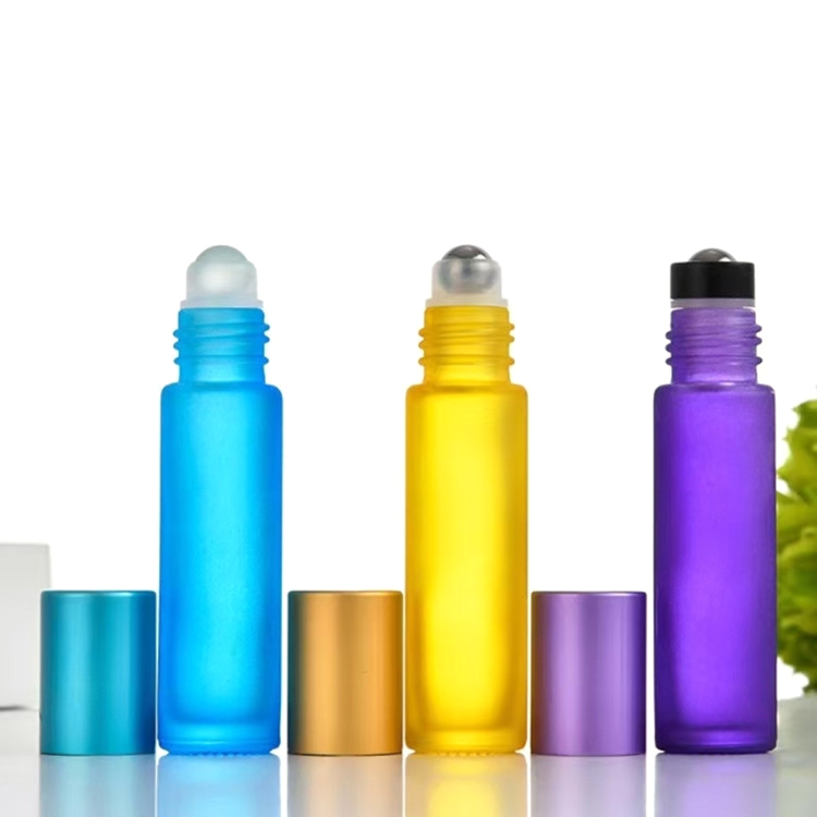 wholesale essential oil roller bottles 10ml round glass perfume roll ball bottle