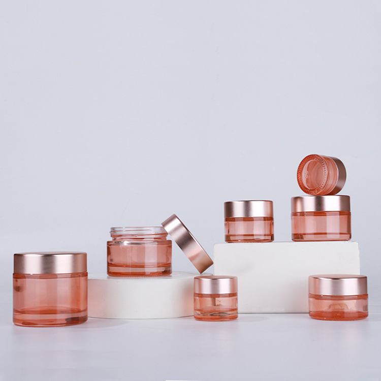 30g 50g rose gold face cream container glass mask eye cream jar manufacturer