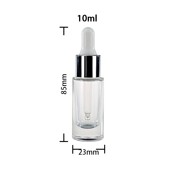 wholesale clear glass 10ml dropper bottle essential oil cosmetic small bottle 