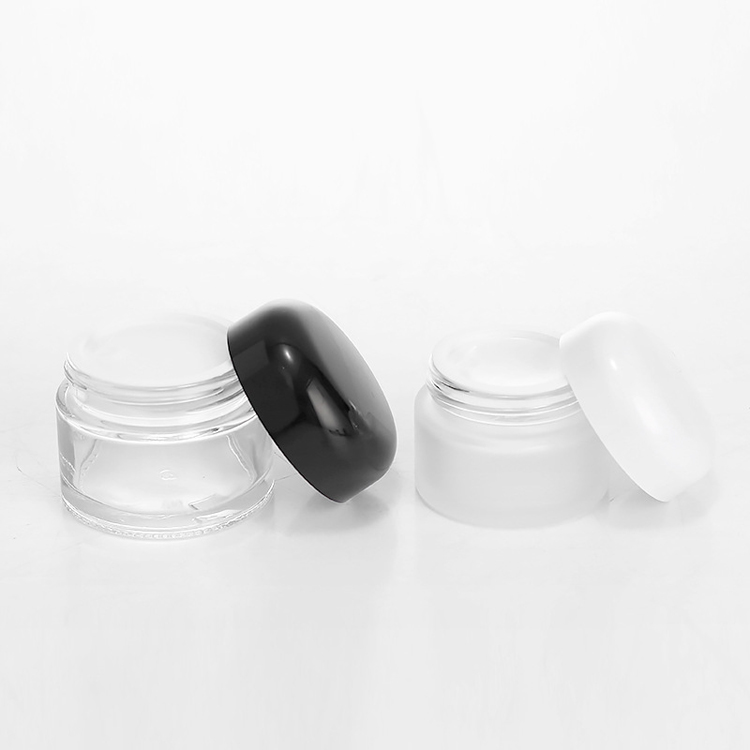 suppliers glass clear cosmetic jars 30ml 60ml clear face cream jar wholesale
