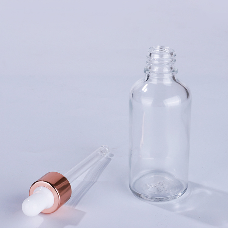 1 oz clear glass dropper bottles wholesale essential hair oil bottle custom