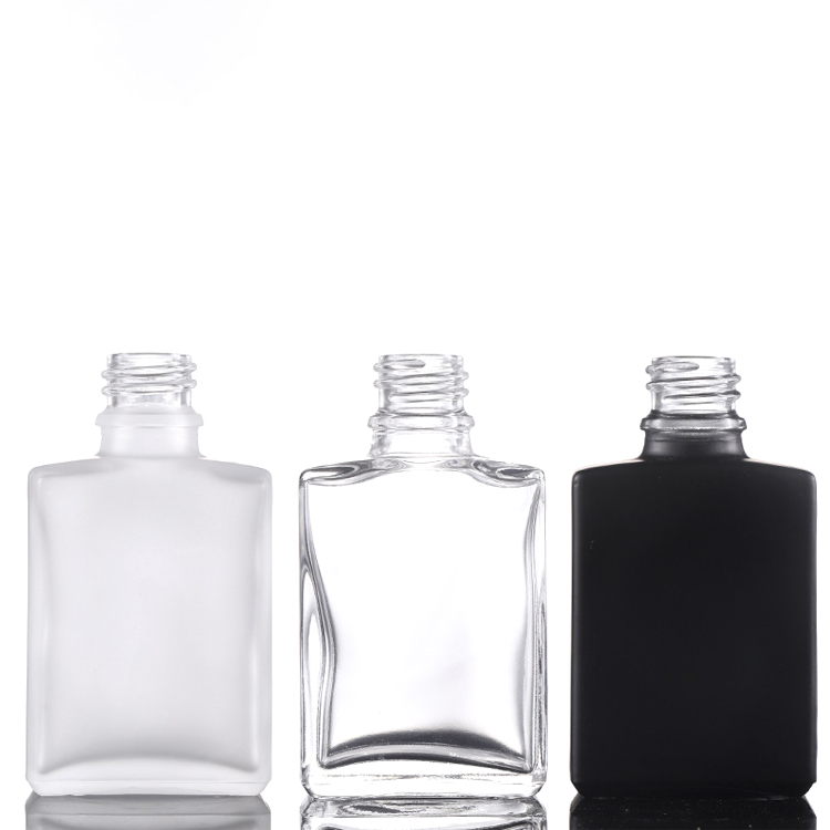 1 oz (30ML) Flat Square Clear Glass Bottles with Serum Droppers