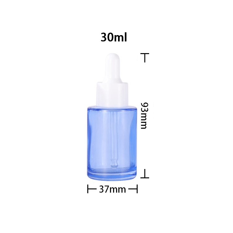 30ml Blue Flat Shoulder Dropper Bottle