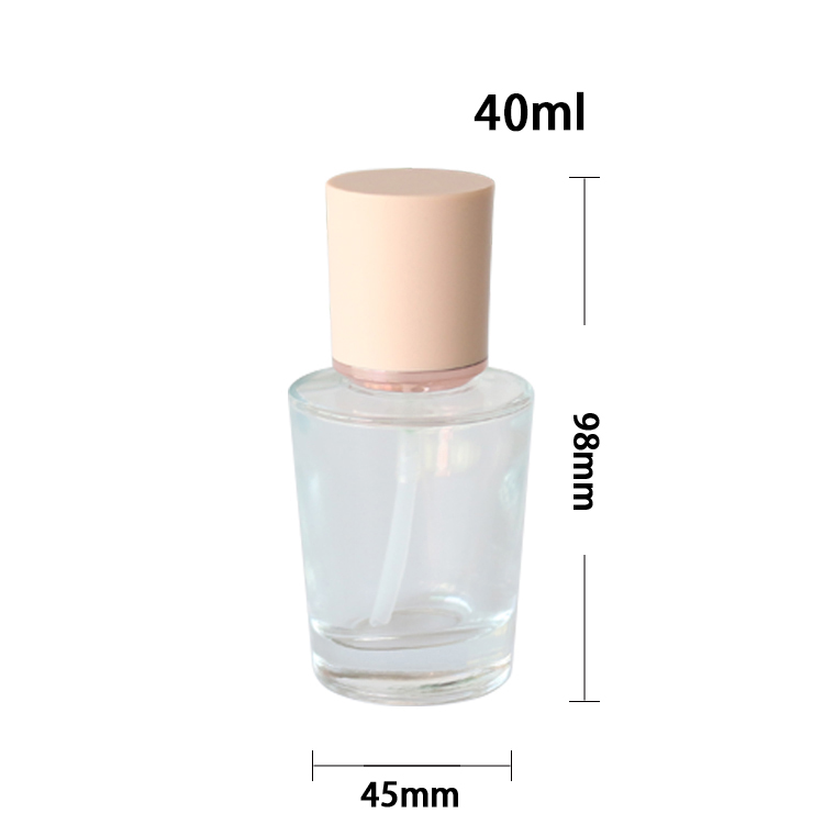 40ml Clear Glass Lotion Bottles Wholesale Round Hair Oil Lotion Pump Bottles