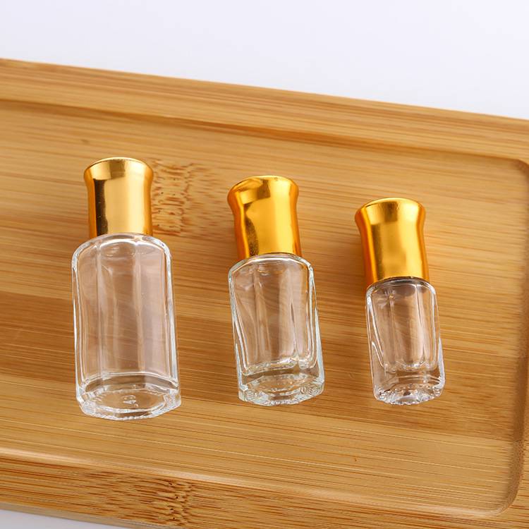 Octagonal Clear 10ml Roll On Bottle Glass 6ml 3ml Essential Oil Roller Bottle