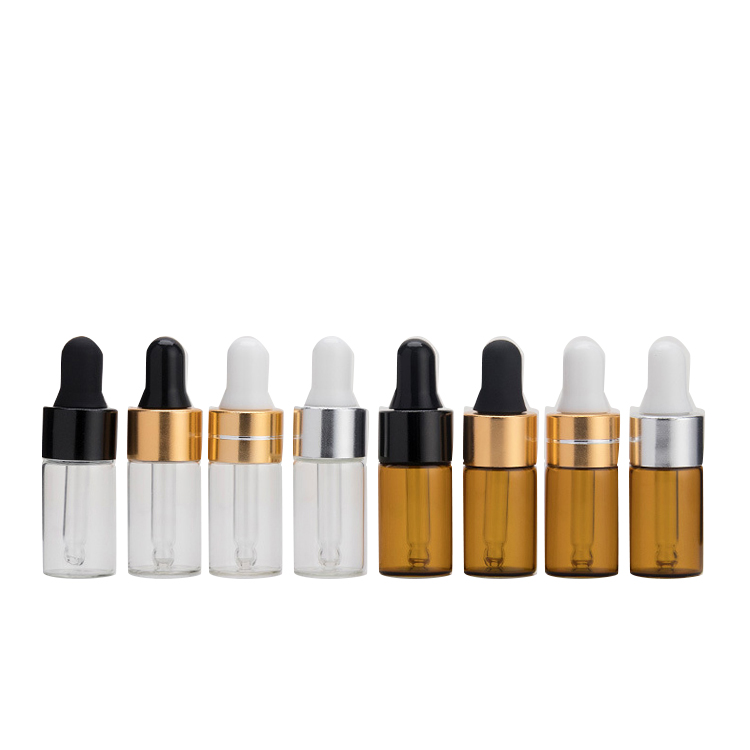 Amber 3ml Dropper Bottle 5ml Clear Perfume Essential Oil Sample Bottles